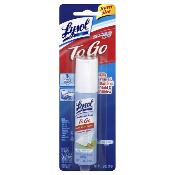 Lysol To Go Crisp Linen Scent Disinfectant Spray 1 oz 1920079132